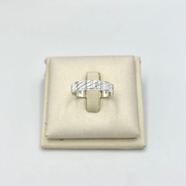 ANEL MODELO ALIANÇA DIAMANTADO RISCO DIAGONAL