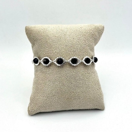 PULSEIRA CASCALHO PRETO E ROSA