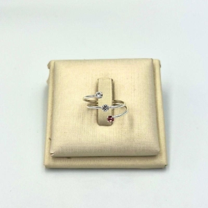 ANEL AJUSTÁVEL TRÊS ZIRCONIAS