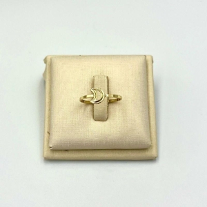 ANEL LISO COM LUA VAZADA AO CENTRO